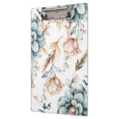 Schönes, nahtloses Blumenmuster mit Vintagem Klemmbrett (Links)