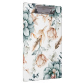 Schönes, nahtloses Blumenmuster mit Vintagem Klemmbrett (Rechts)