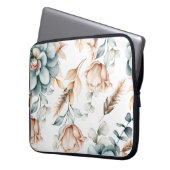 Schönes, nahtloses Blumenmuster mit Vintagem Laptopschutzhülle (Vorderseite Links)