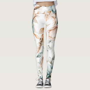 Schönes, nahtloses Blumenmuster mit Vintagem Leggings