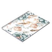 Schönes, nahtloses Blumenmuster mit Vintagem Notizblock (Linke Seite)
