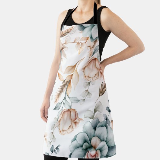 Schönes, nahtloses Blumenmuster mit Vintagem Schürze (InSitu)