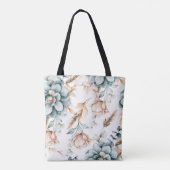 Schönes, nahtloses Blumenmuster mit Vintagem Tasche (Rückseite)
