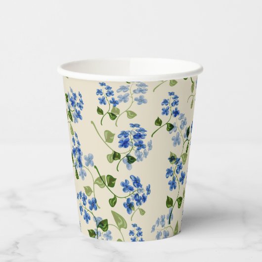 Schönes, nahtloses Blumenmuster Pappbecher (Links)