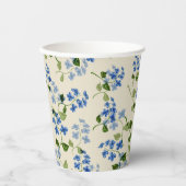 Schönes, nahtloses Blumenmuster Pappbecher (Vorderseite)