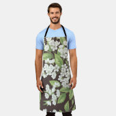 Schönes, nahtloses Federmuster mit grüner Verzweig Schürze (Getragen)