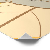 schönes nahtloses Herbstmuster mit farbigen verlie Poster (Ecke)