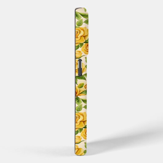 Schönes, nahtloses Muster gelber Rosen Case-Mate iPhone Hülle (Rückseite / Rechts)