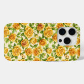 Schönes, nahtloses Muster gelber Rosen Case-Mate iPhone Hülle (Rückseite (Horizontal))
