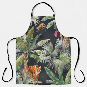 Schönes, nahtloses Muster mit Aquarell tropica Schürze