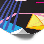 Schönes nahtloses Muster mit farbigen Kristallen Poster (Ecke)