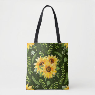 Schönes nahtloses Muster mit heller Sonnenblume h Tasche