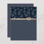 Schönes, nahtloses Muster vergiss-me-not bl Einladung (Vorne/Hinten)