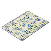 Schönes, nahtloses Muster vergiss-me-not bl Notizblock (Linke Seite)