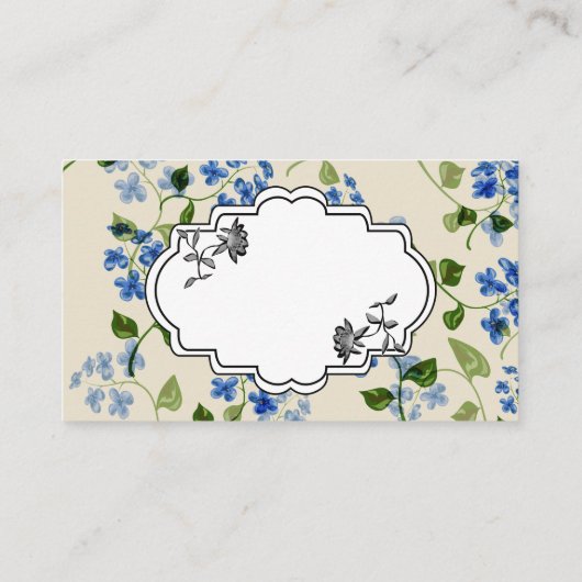 Schönes, nahtloses Muster vergiss-me-not bl Visitenkarte (Rückseite)