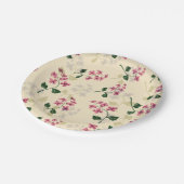 Schönes, nahtloses Muster vergiss-me-not pi Pappteller (Schrägansicht)