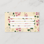 Schönes, nahtloses Muster vergiss-me-not pi Visitenkarte (Rückseite)