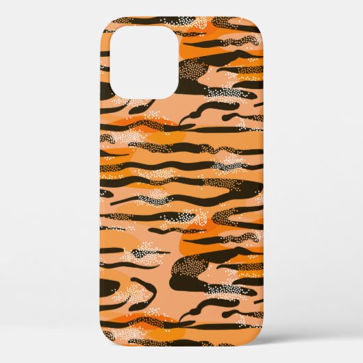 Schönes nahtloses Tigermuster, Pfirsichfarbe Case-Mate iPhone Hülle (Rückseite)