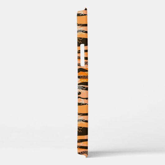Schönes nahtloses Tigermuster, Pfirsichfarbe Case-Mate iPhone Hülle (Rückseite / Rechts)