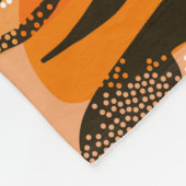 Schönes nahtloses Tigermuster, Pfirsichfarbe Fleecedecke (Ecke)