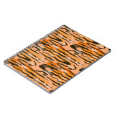 Schönes nahtloses Tigermuster, Pfirsichfarbe Notizblock (Linke Seite)