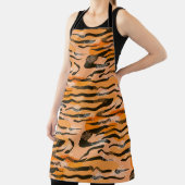 Schönes nahtloses Tigermuster, Pfirsichfarbe Schürze (InSitu)