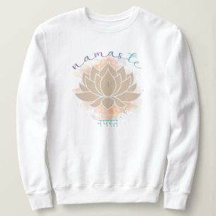Schönes Namenswort geschrieben mit Lotus Design Sweatshirt