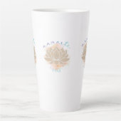 Schönes Namenswort und Lotus Design Milchtasse (Vorderseite)
