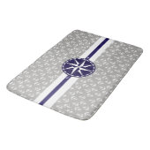 Schönes Nautic Theme Anchor Muster Badematte (Schrägansicht)