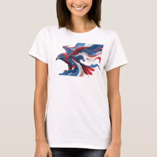 Schönes Navy-Abstraktes-Adler-Trendy-T-Shirt T-Shirt