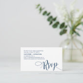 Schönes Navy Blue Script, UAWG response Begleitkarte (Stehend Vorderseite)
