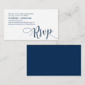 Schönes Navy Blue Script, UAWG response Begleitkarte (Vorne/Hinten)