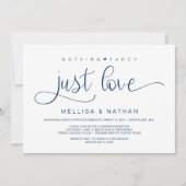 Schönes Navy Nichts Extravagant nur Liebe, Eloptio Einladung (Vorderseite)