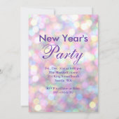 Schönes neues Jahr: Champagner einladen Einladung (Rückseite)