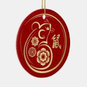 Schönes neues Jahr der Ratte - 2020 Keramik Ornament (Rechts)