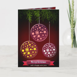 Schönes neues Jahr Elegante Weihnachtsbaumdekore Feiertagskarte