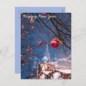 Schönes neues Jahr Feiertagspostkarte (Vorne/Hinten)