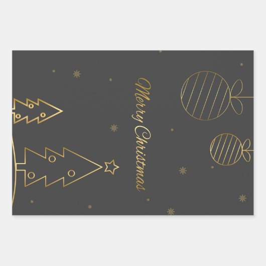 SCHÖNES NEUJAHRESPAPIER MIT IHREM NAMEN GESCHENKPAPIER SET (Vorderseite)