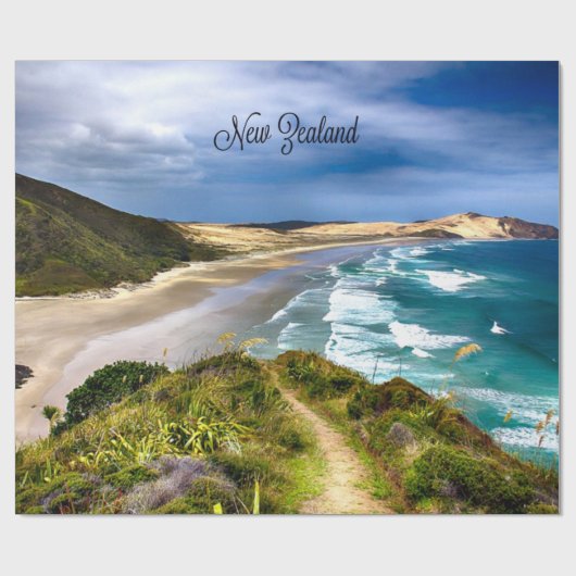 Schönes Neuseeland Geschenkpapier (Flach)