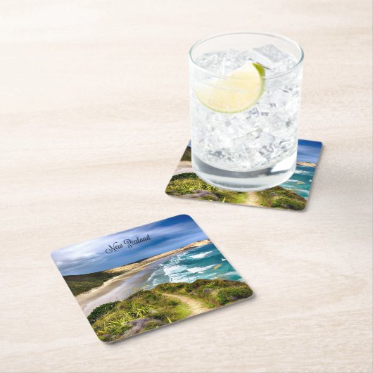 Schönes Neuseeland Rechteckiger Pappuntersetzer (Vor Ort)