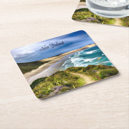 Schönes Neuseeland Rechteckiger Pappuntersetzer (angewinkelt)