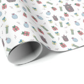 Schönes Niedliches Bären Thema Geschenk Geschenkpapier (Rolleneckpunkt)