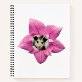 Schönes Niedliches Blumenbaby Opossum Notizblock