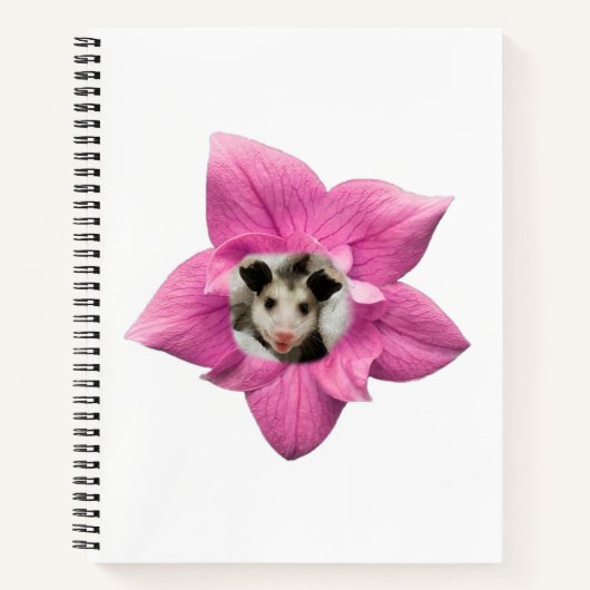 Schönes Niedliches Blumenbaby Opossum Notizblock (Vorderseite)