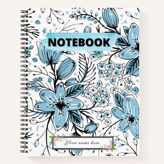 Schönes, Niedliches BlumenNotebook Notizblock (Vorderseite)