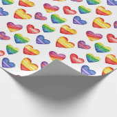 schönes niedliches Design mit Herz-Multicolor Geschenkpapier (Ecke)