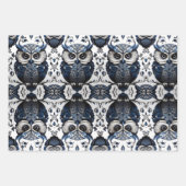 Schönes Niedliches Minimalistisches Owl Geschenkpapier Set (Vorderseite 2)