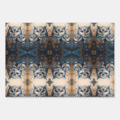 Schönes Niedliches Minimalistisches Owl Geschenkpapier Set (Vorderseite)