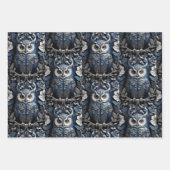 Schönes Niedliches Minimalistisches Owl Geschenkpapier Set (Vorderseite 3)