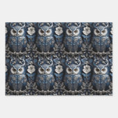 Schönes Niedliches Minimalistisches Owl Geschenkpapier Set (Vorderseite)